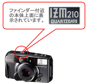 ファインダー付近の本体上面に表示されています。